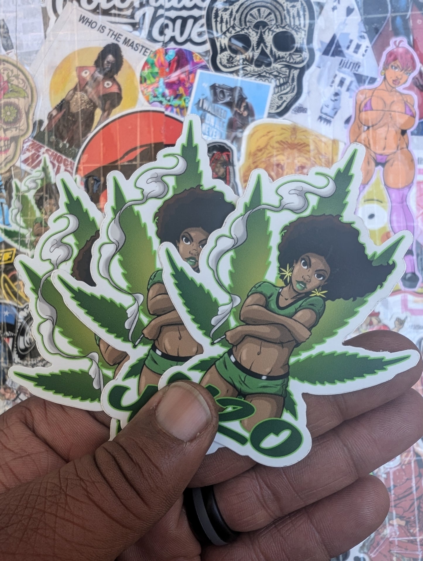 weed girl 1 sticker