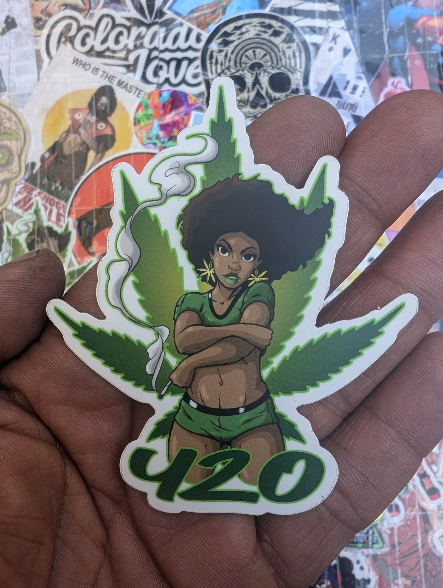 weed girl 1 sticker