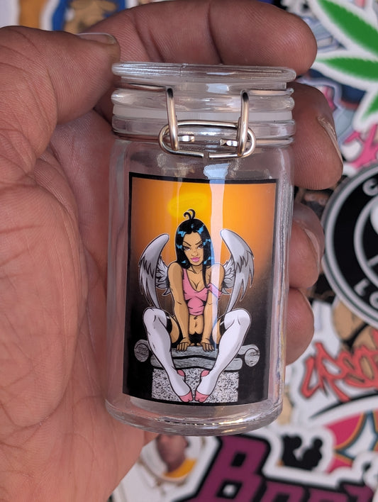 guardian angel chick stash jar small