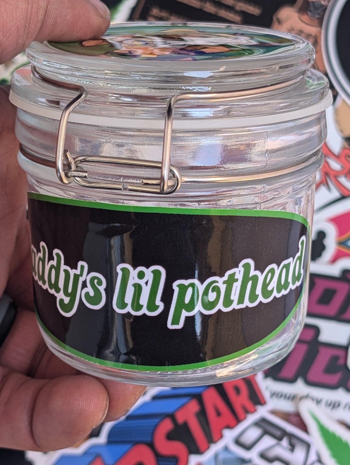 daddy's lil pothead stash jar phat boy