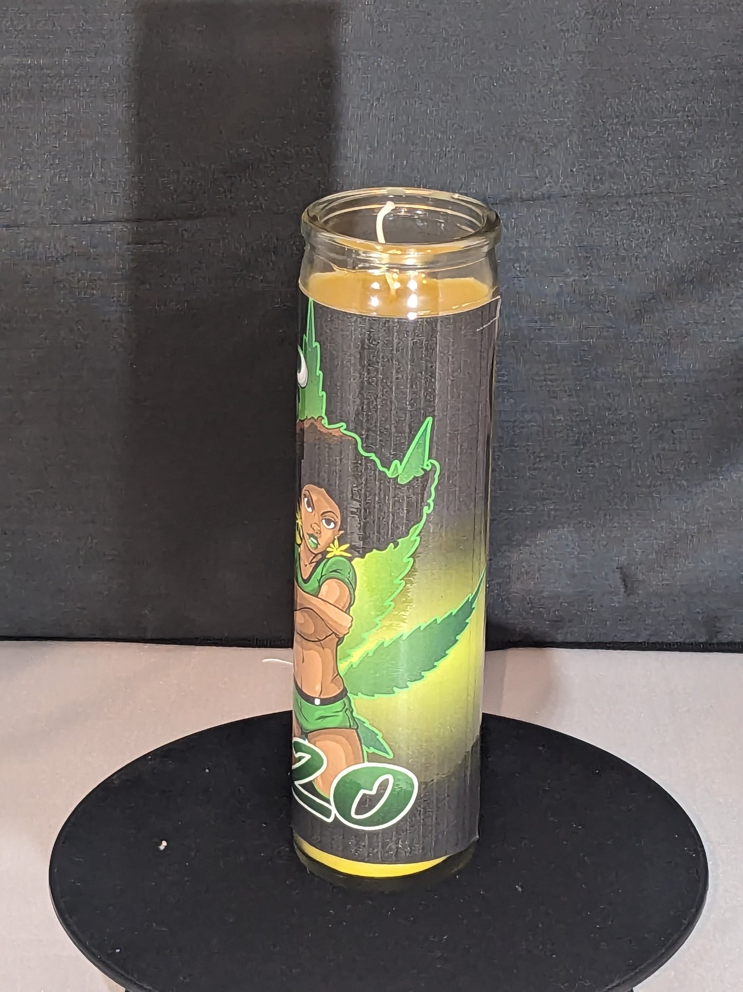 weed girl 1 pillar candle