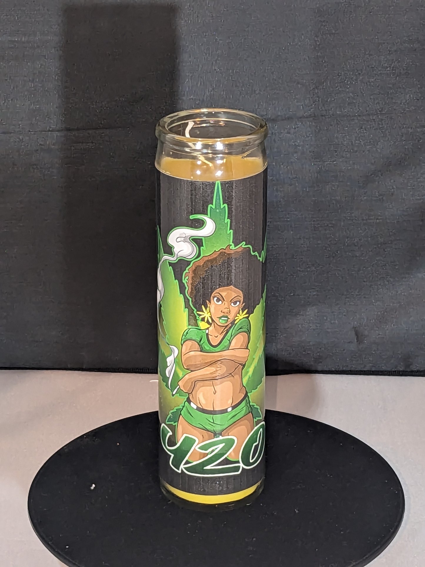 weed girl 1 pillar candle